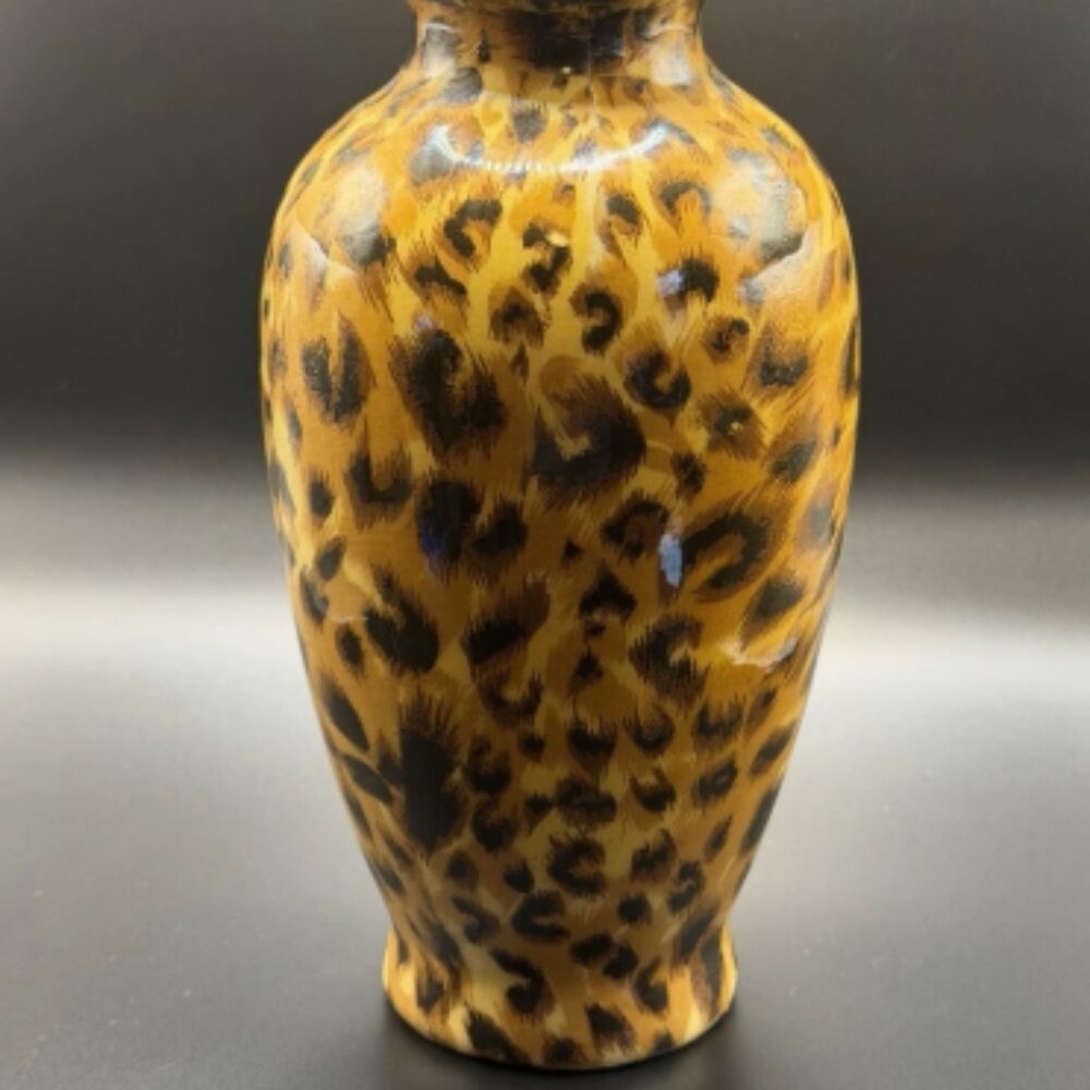 Leopard Print Ceramic Vase